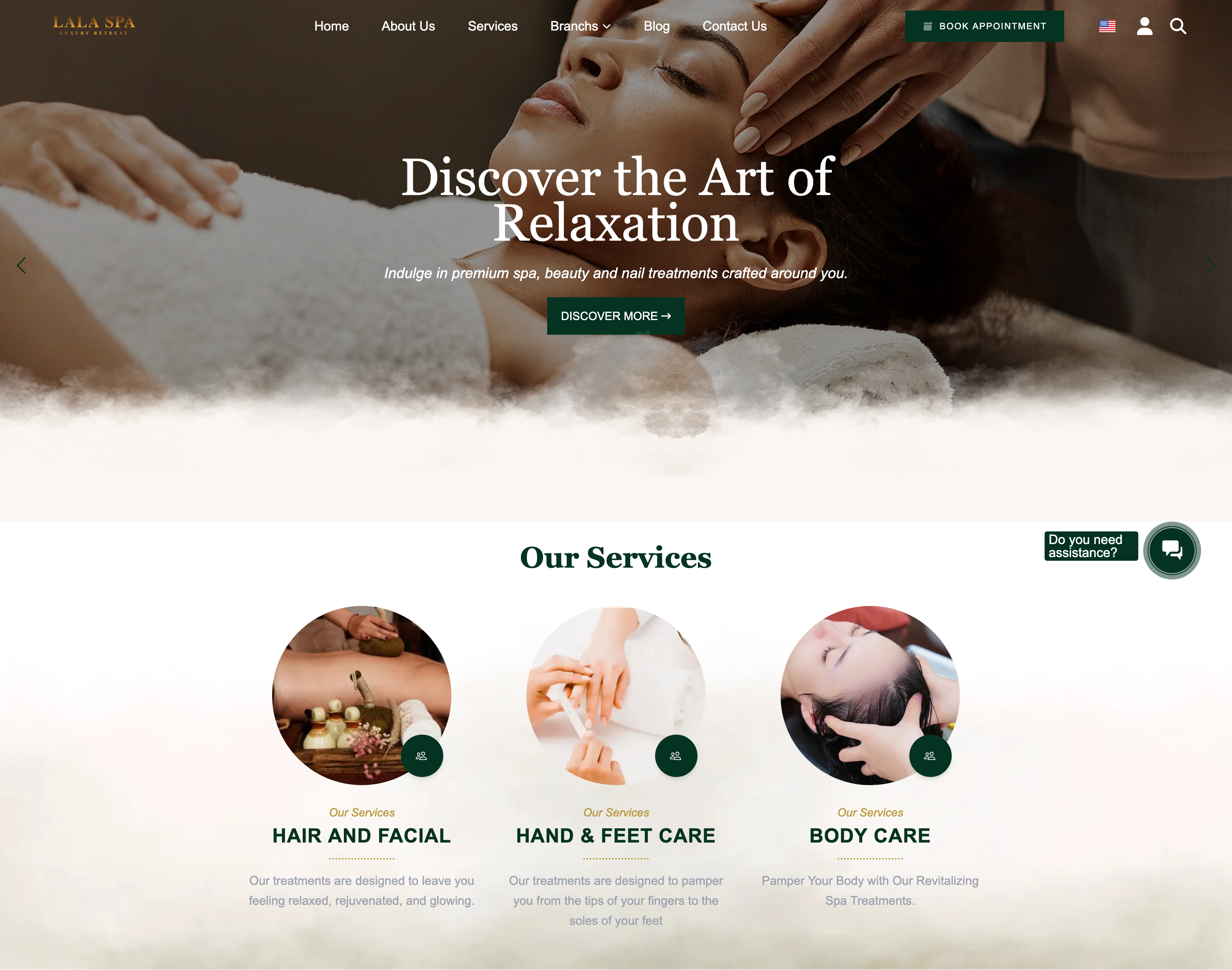 Branch booking website